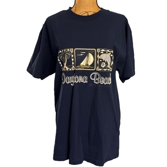 Vintage Daytona Beach USA Made Crewneck T-shirt Size Large - Picture 2 of 10